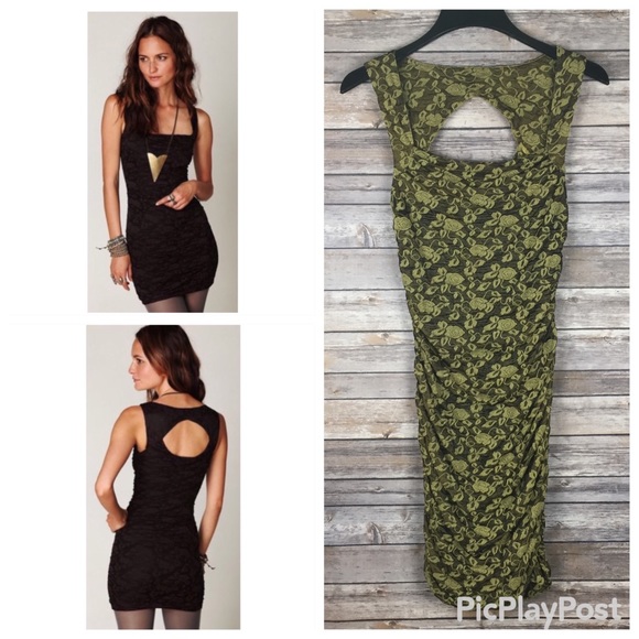 floral ruched bodycon dress